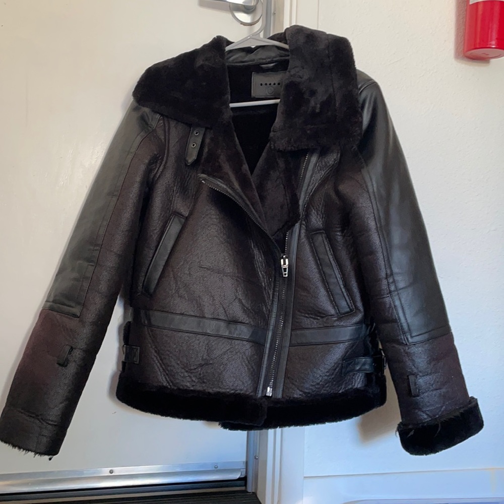 Blank NYC black Sherpa jacket
